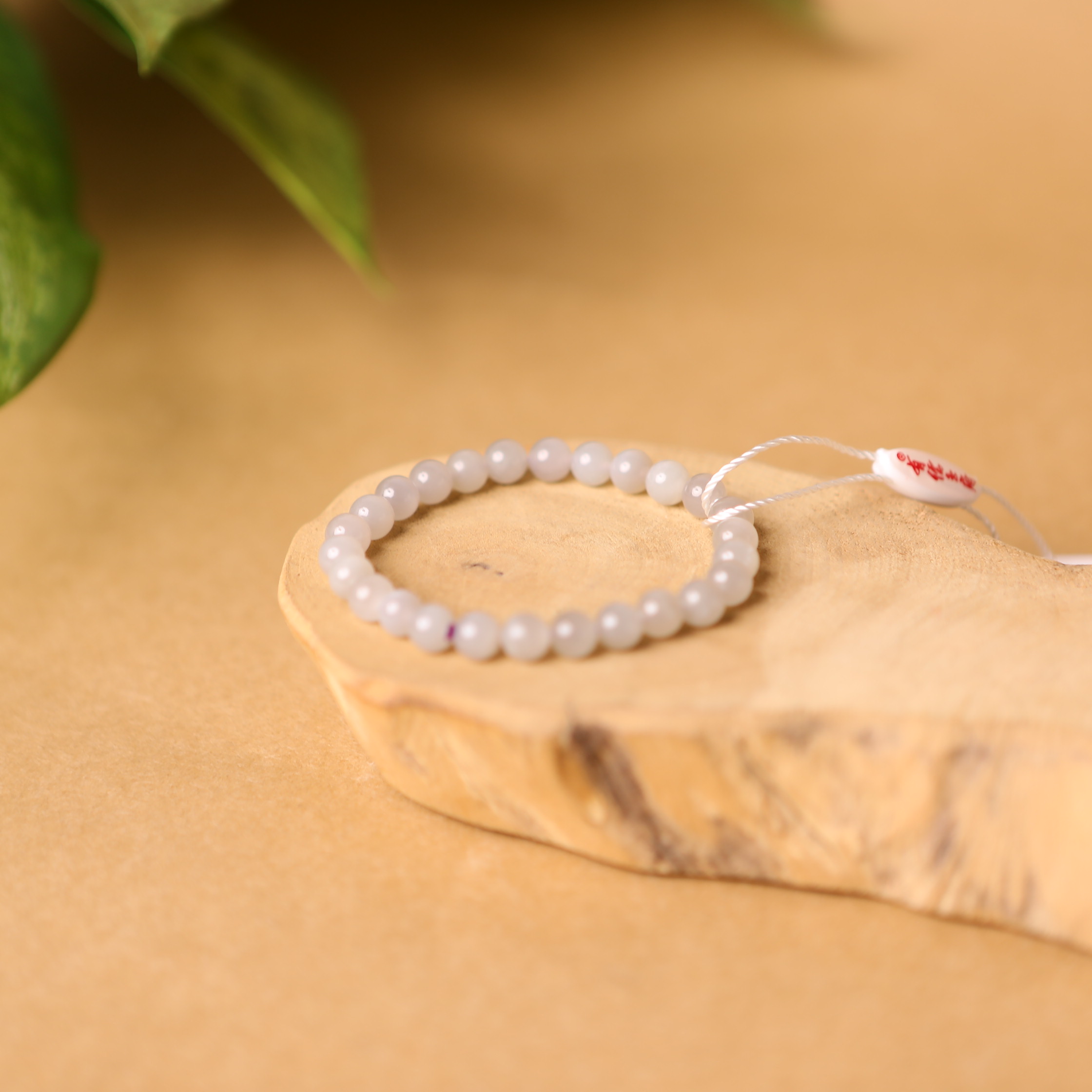 和田玉烟紫手串7*7mm 青海 3523-20