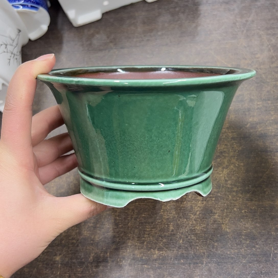 紫砂花盆887号微瑕16/9cm