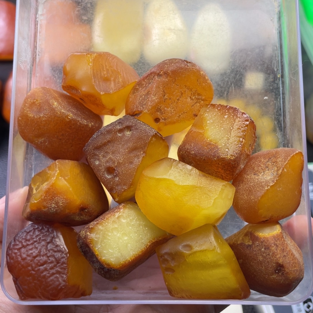 定制蜜蜡未镶嵌2.0手串料天然琥珀蜜蜡