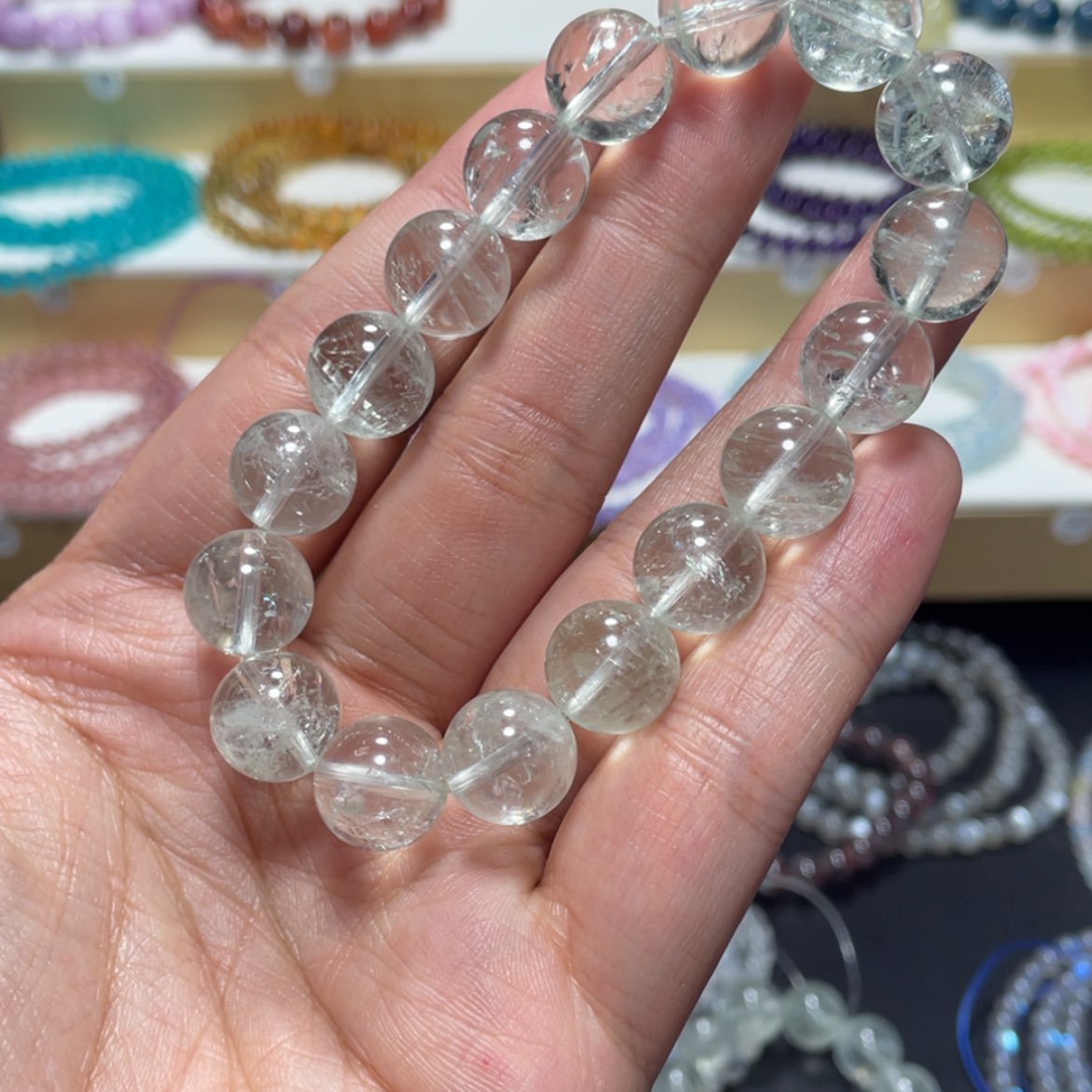 【闪购商品】水晶手链银S800镀金镶嵌青***.