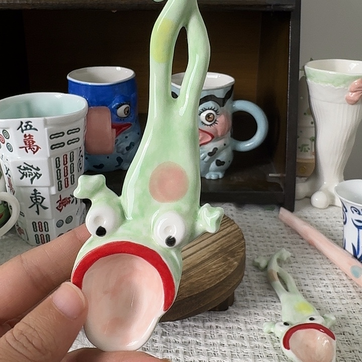 陶可爱青蛙勺子哈哈哈
