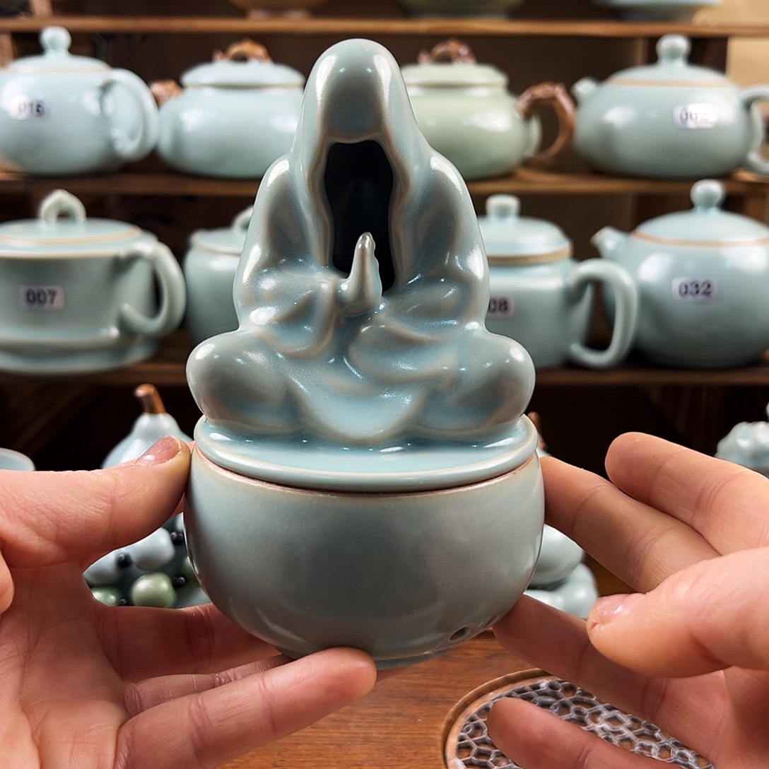 仿古釉无相小香炉福利