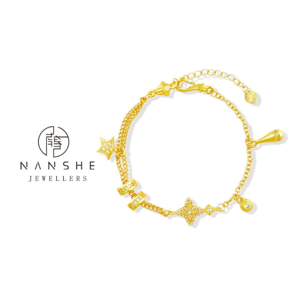 【交个朋友专属】NANSHE/南奢 铜合金幸运四芒星手链PY-L850