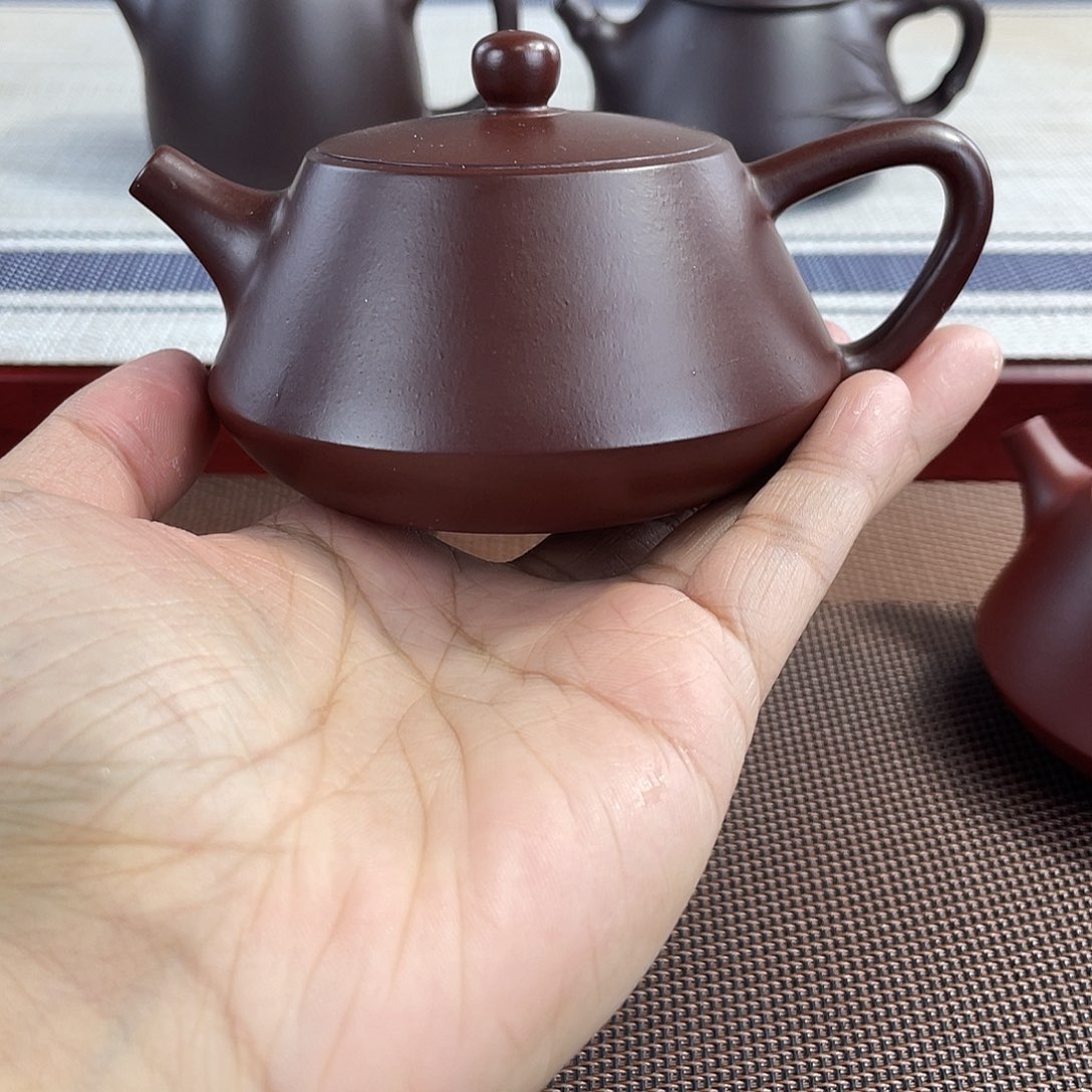 朱泥壶原矿紫泥石瓢器型