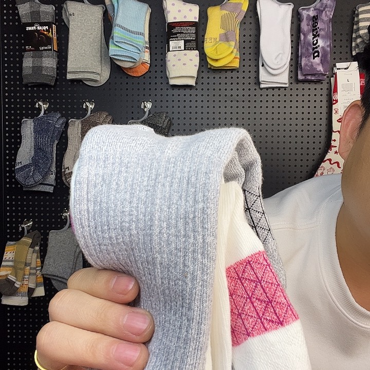 棉类混纺三双纯棉运动袜