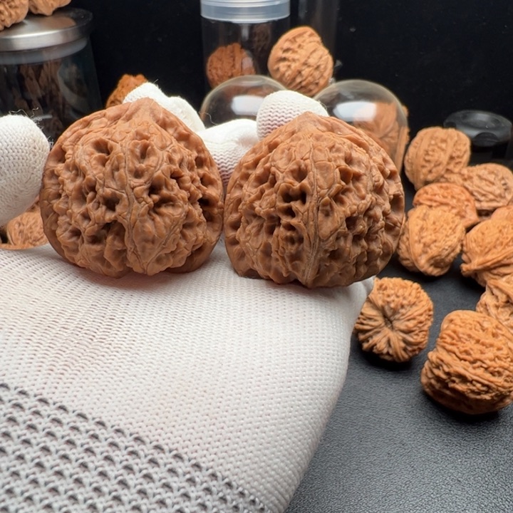 文玩核桃把件43全品对歪水龙纹