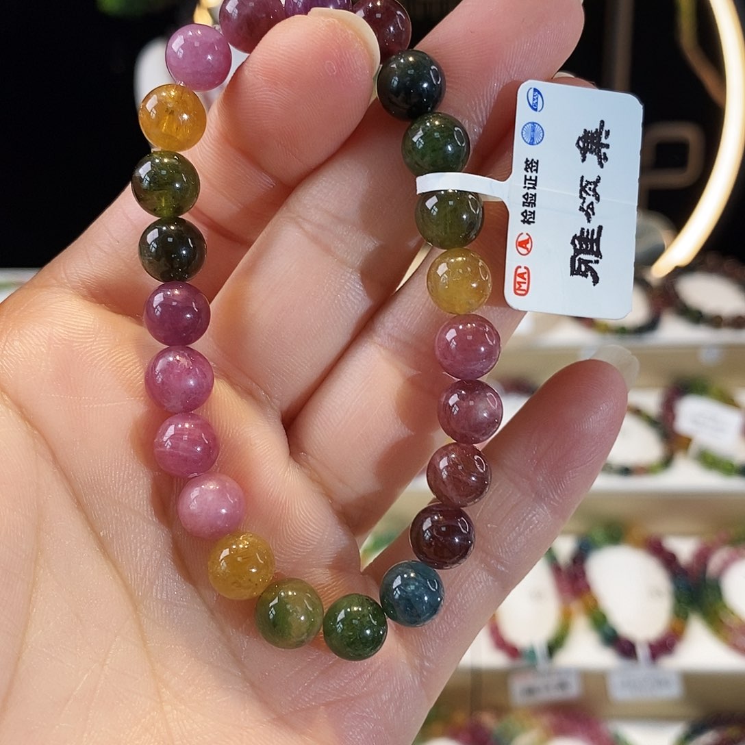 手串未镶嵌碧玺G2412素圈颜色微差