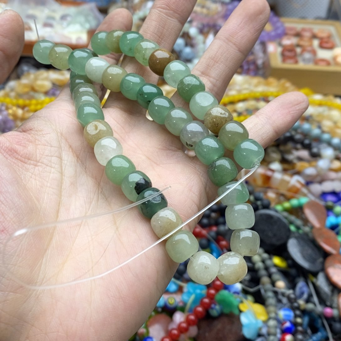 玛瑙/玉髓未镶嵌珠宝半成品一条10mm东岭玉老型E78