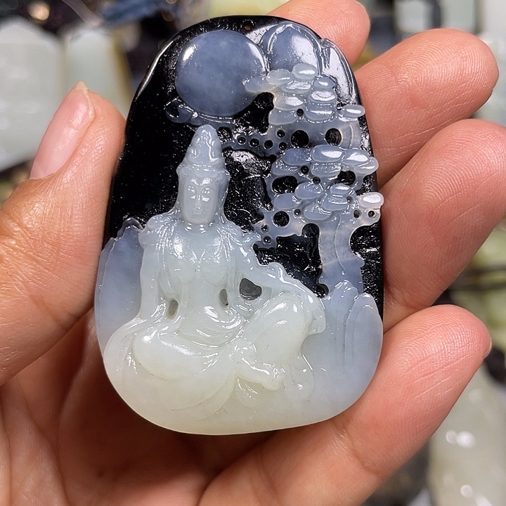 和田玉未镶嵌挂件