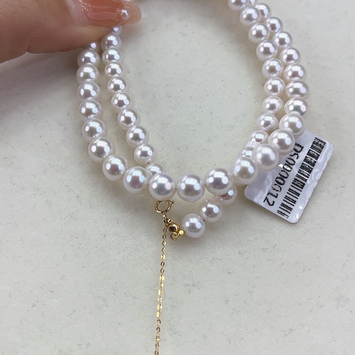 淡水珍珠颈饰18K金镶嵌6➕极光炫彩高品毕业级