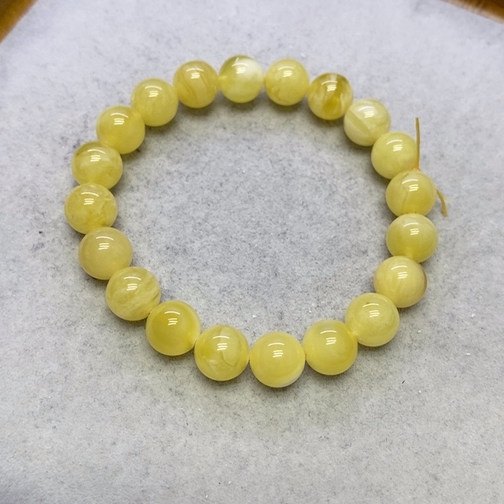 蜜蜡裸石未镶嵌手串