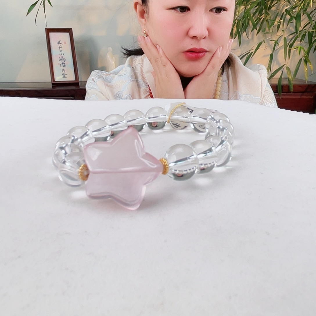 水晶手链银S925镶嵌水晶