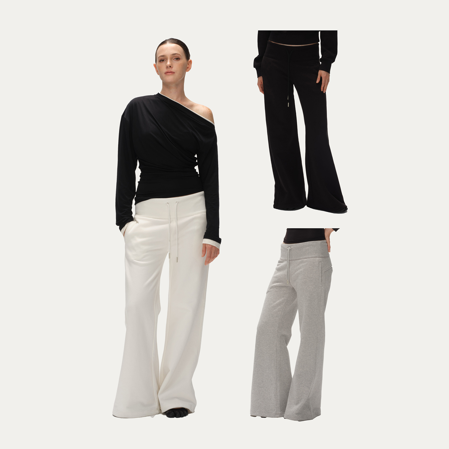 Metaricotta 【流影漫垂】三色垂感百搭休闲低腰运动微喇长裤女