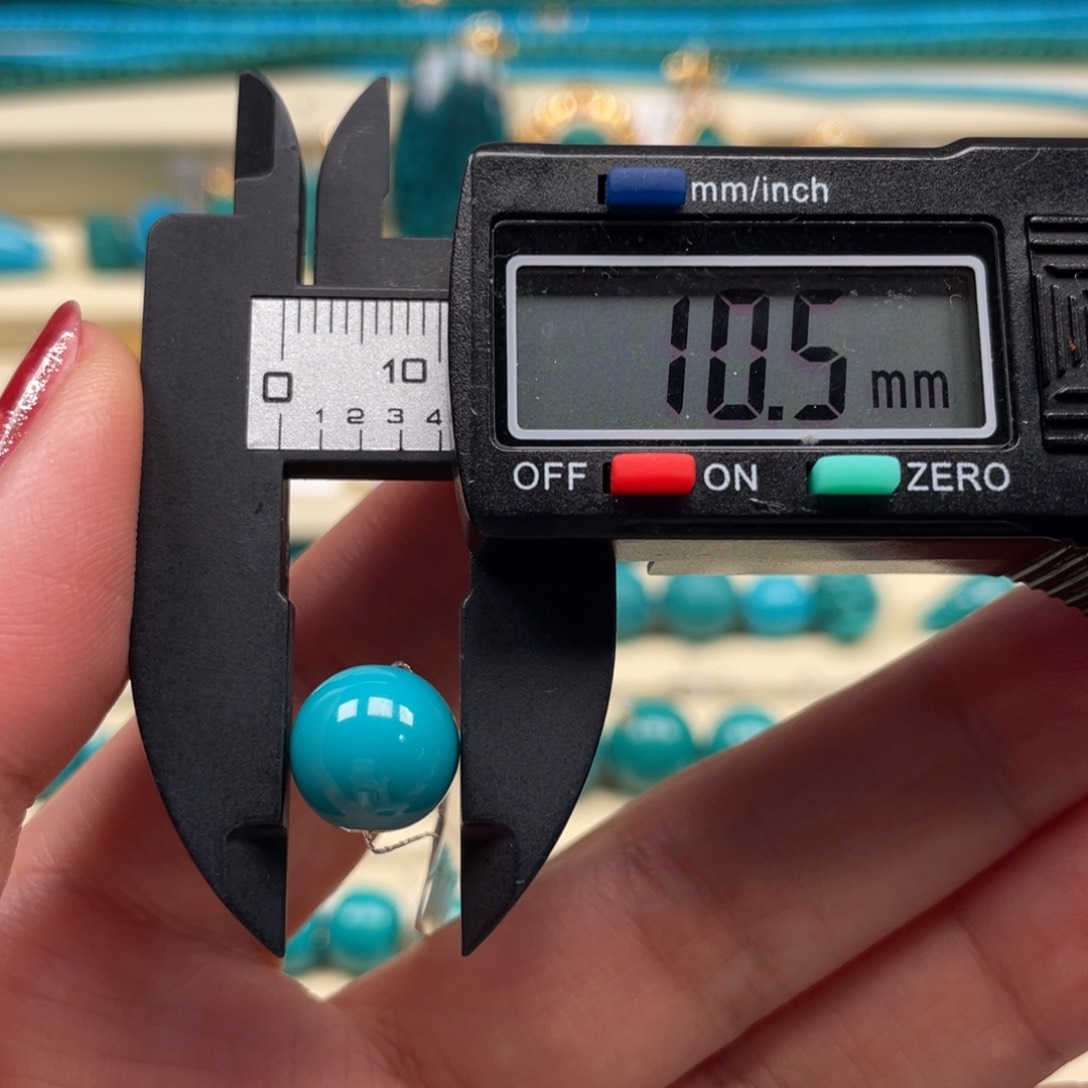 未镶嵌绿松石珠宝奇石圆珠