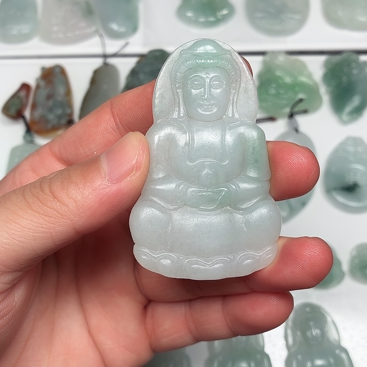 定制翡翠未镶嵌正装观音