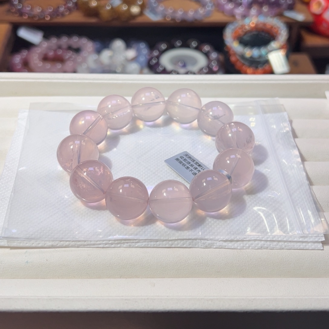 水晶手链未镶嵌18m宠粉福利价粉水晶阿塞