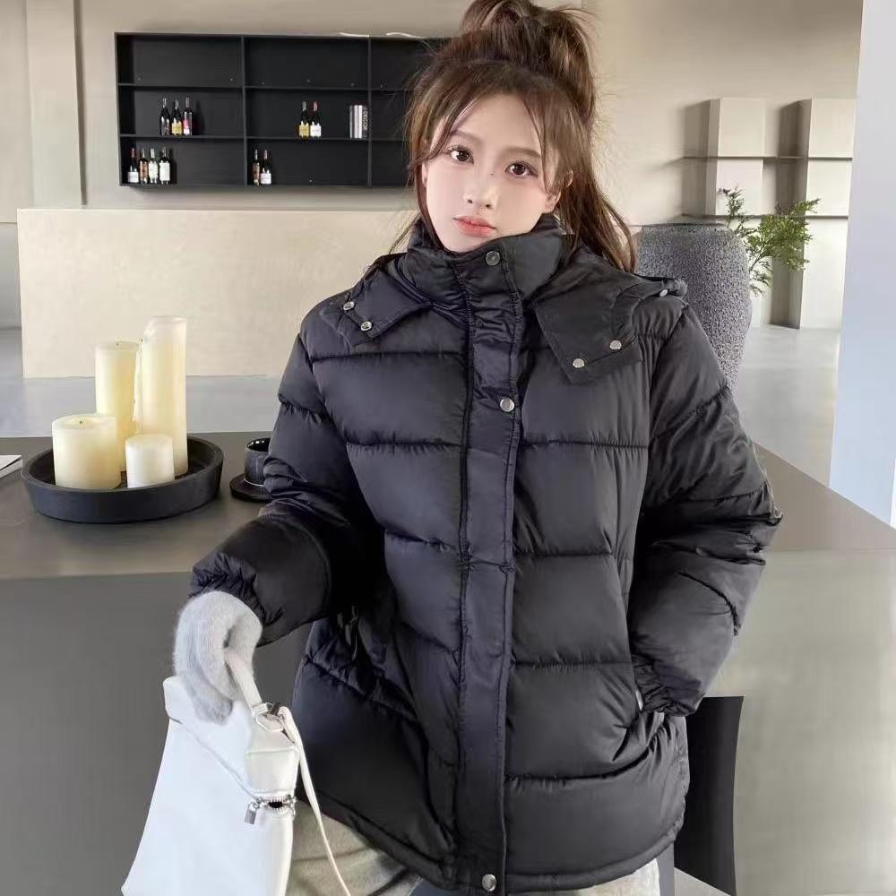 210款小香风短款时尚休闲立领冬季菱格菱形格