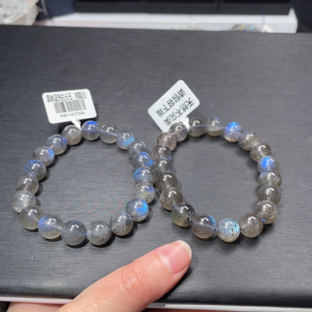 暖***鸭手链长石未镶嵌马岛黑体10m