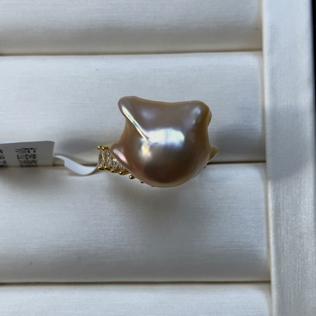 淡水珍珠戒指合金特价196