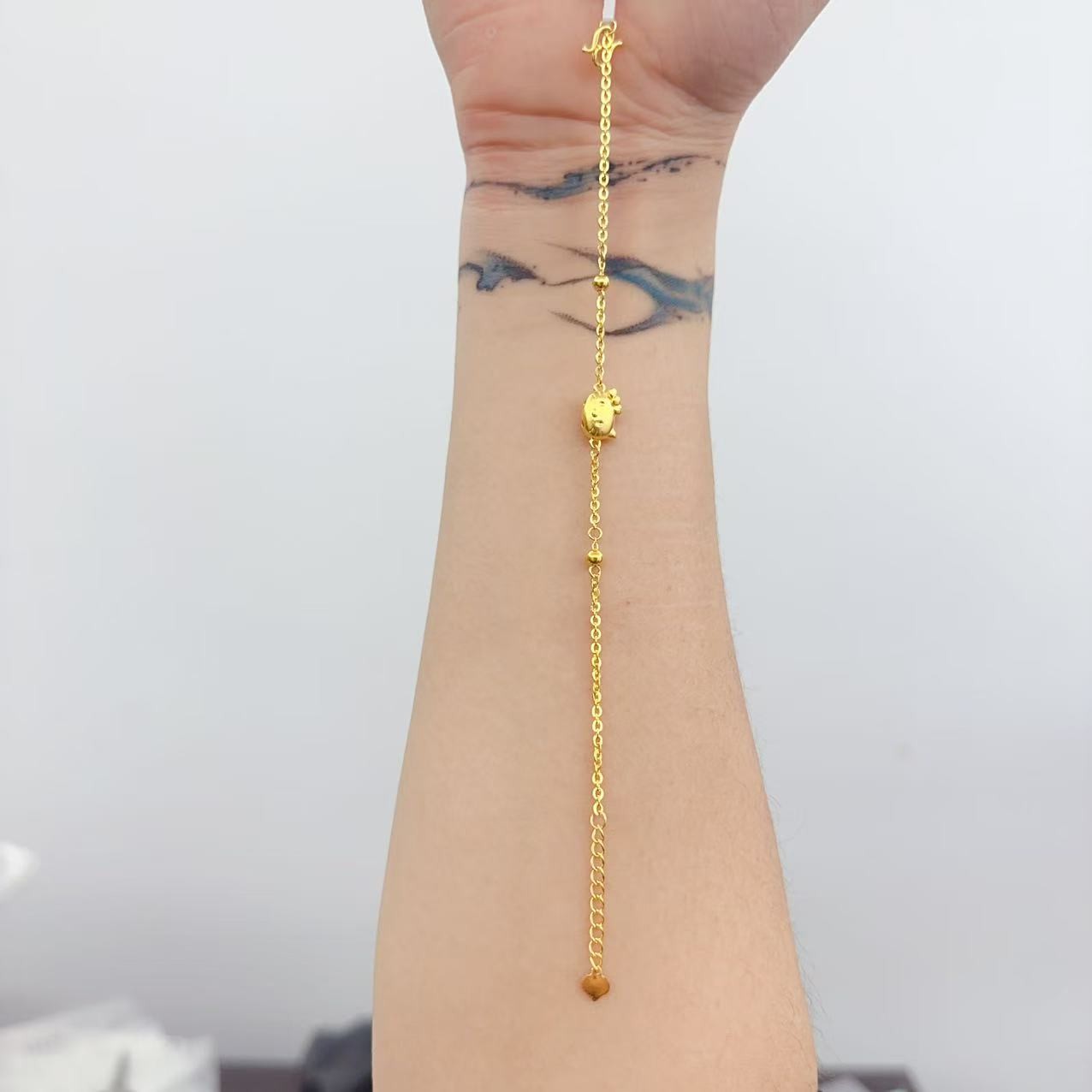 {江江好} 足金999 5G工艺 单品单件 KT猫手链 5.46g