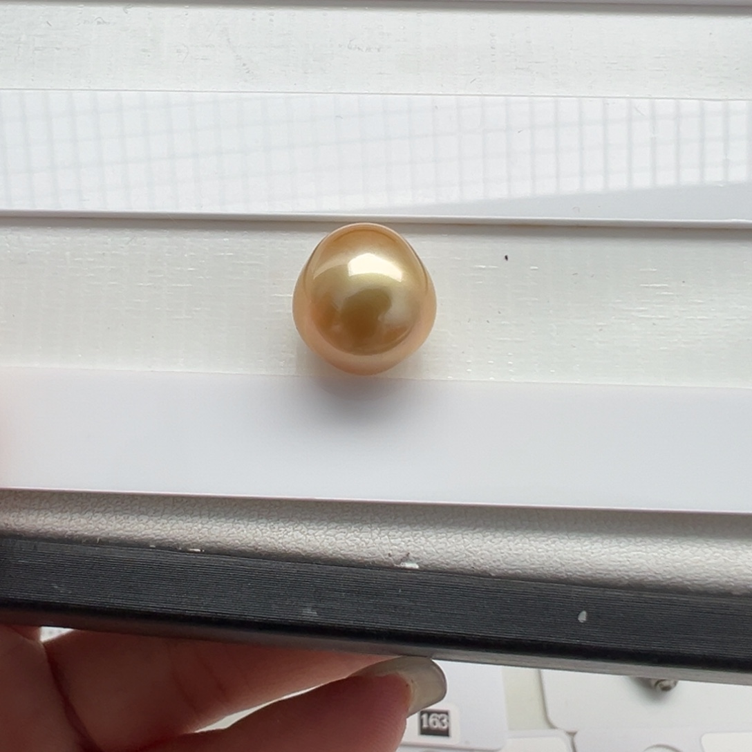 海水珍珠裸珠金珠裸珠11-12mm可定制爱