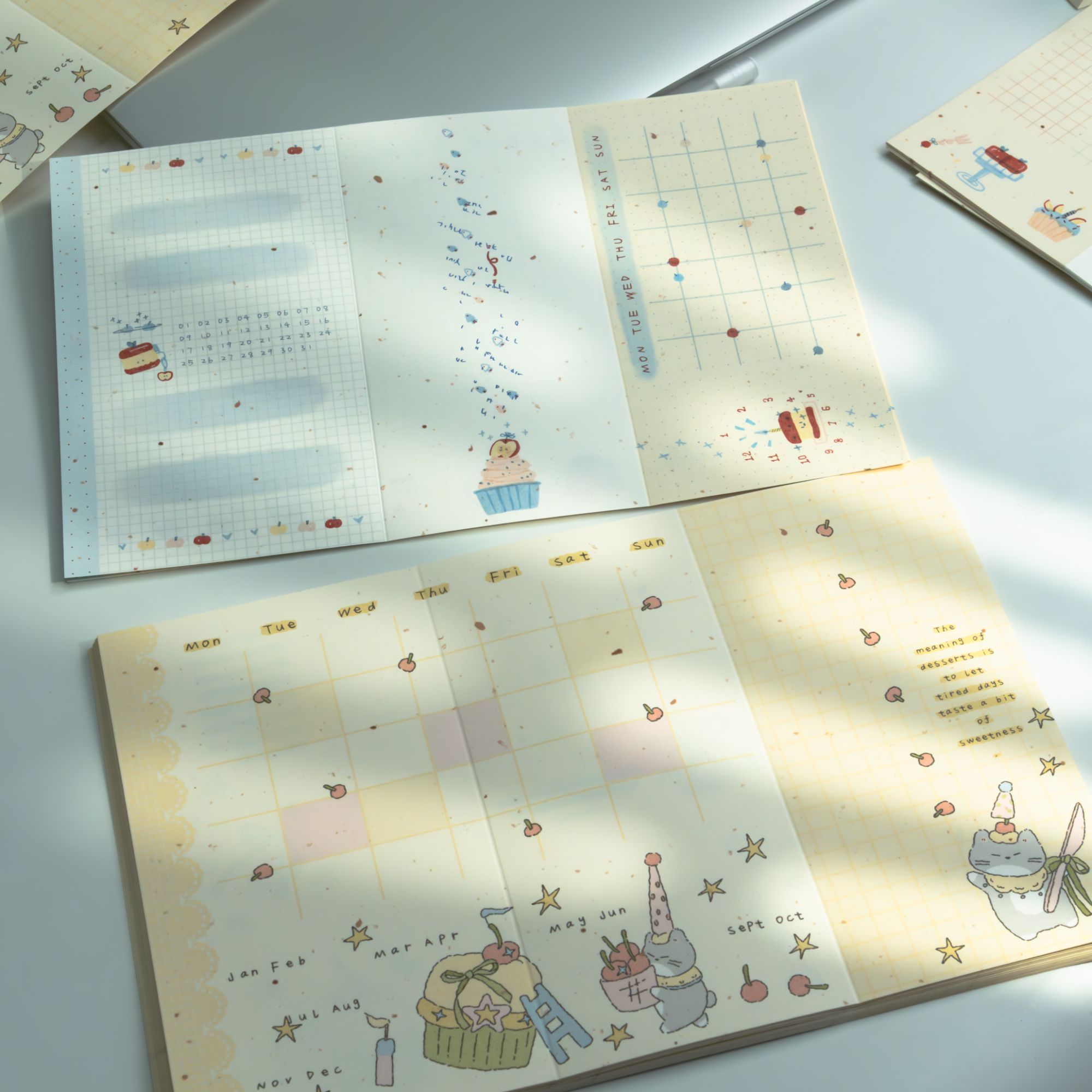 【直播款】【A6p三折叠】合集 活页原创AB面手账素材替换芯