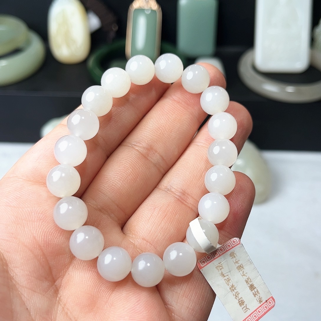 和田玉未镶嵌手链12