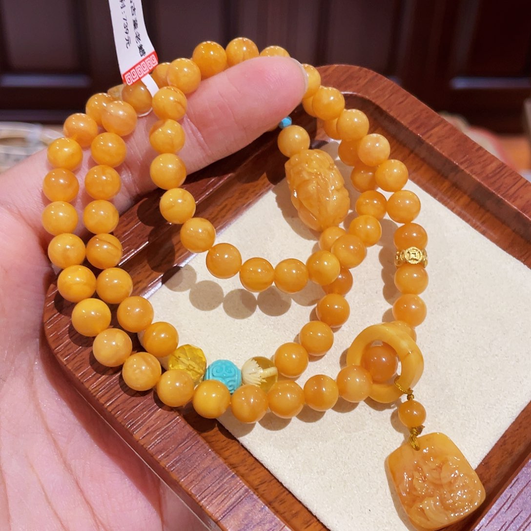 蜜蜡手链未镶嵌手串