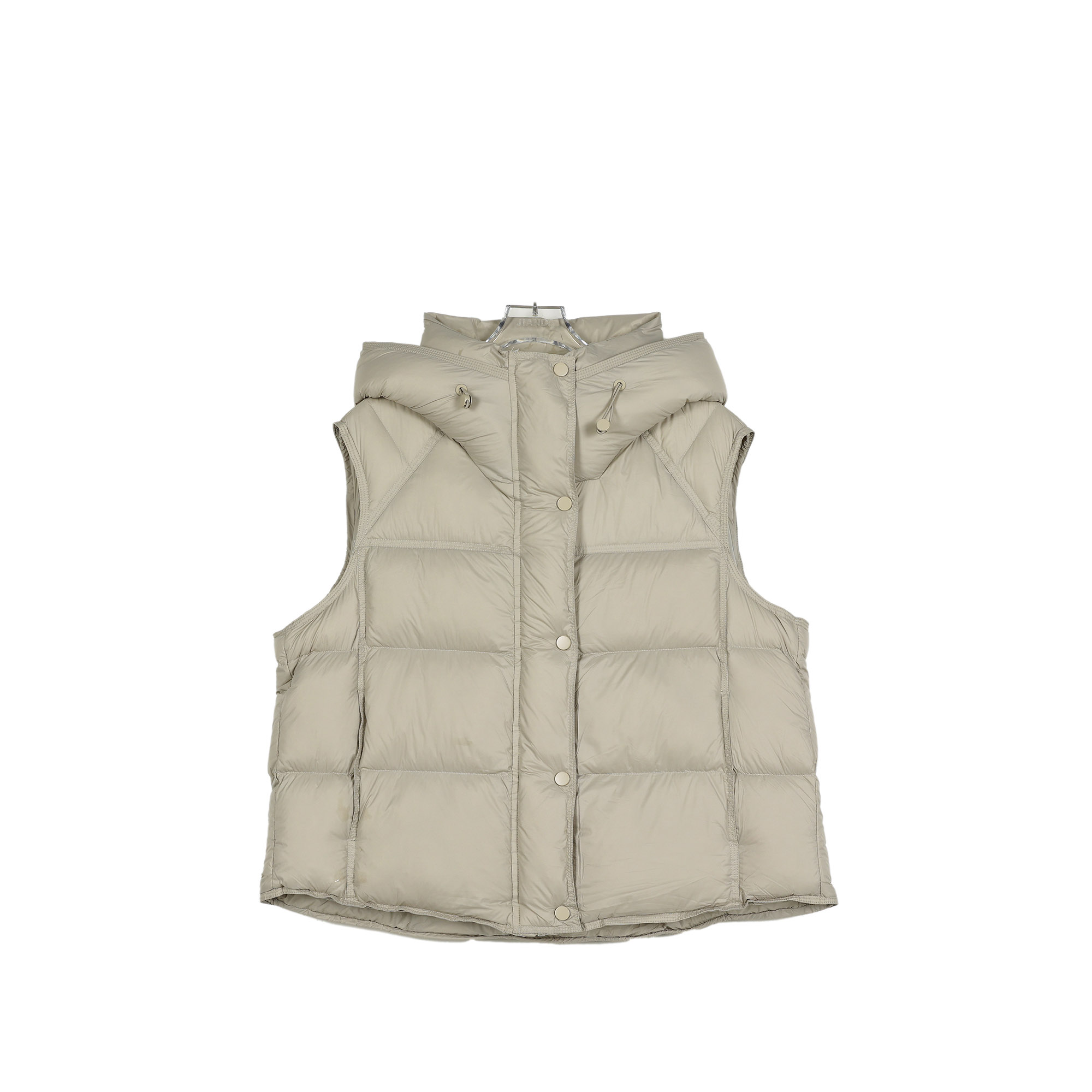 【天邑严选】90安心绒轻薄连帽简约拉链马甲u羽绒服8502