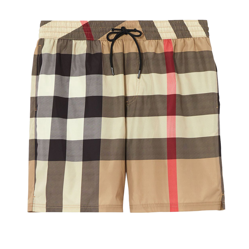 BURBERRY/博柏利巴宝莉夏季男士经典格纹休闲短裤时尚百搭沙滩裤