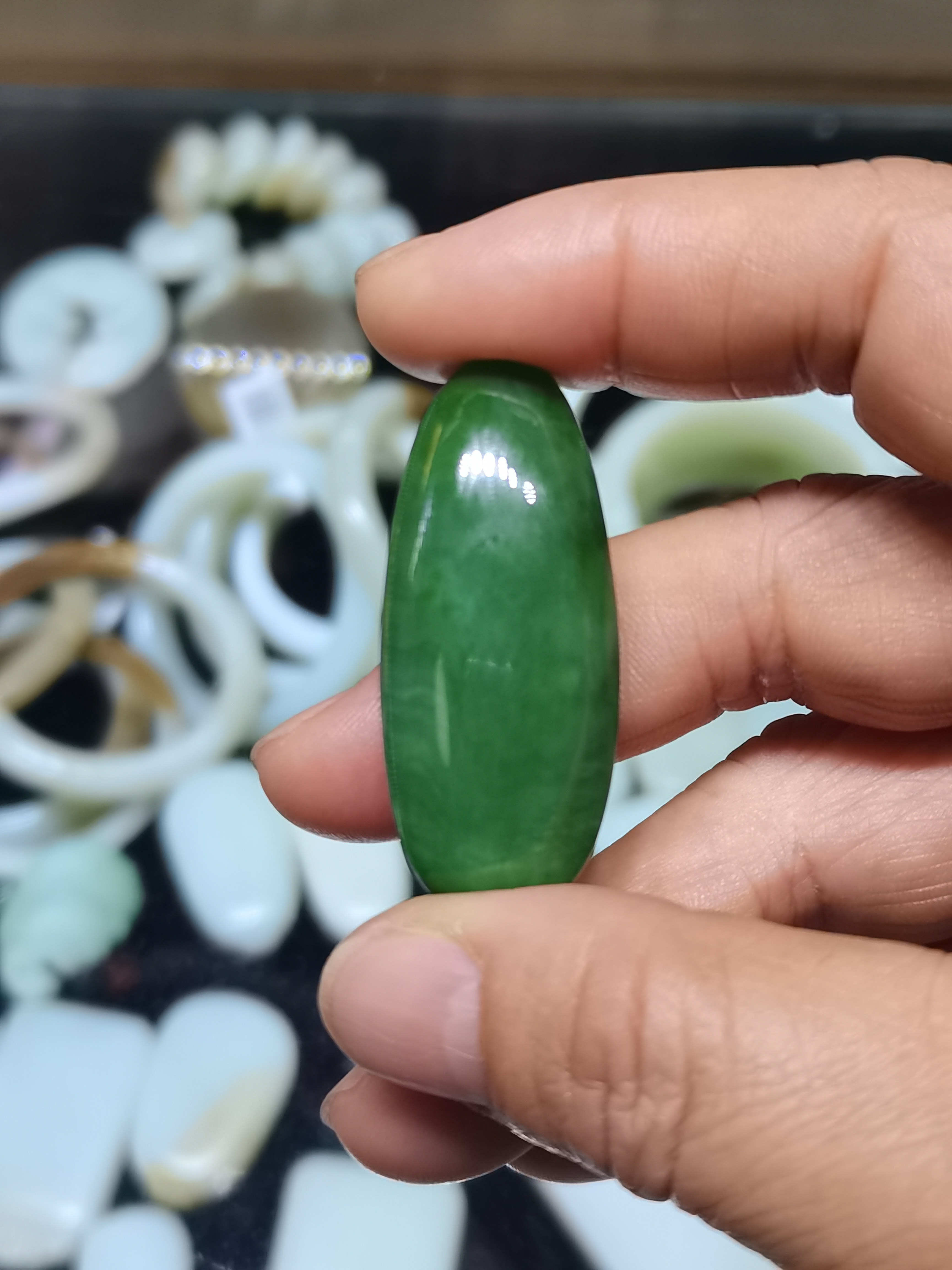 和田玉新店开业和田玉碧玉水滴吊坠