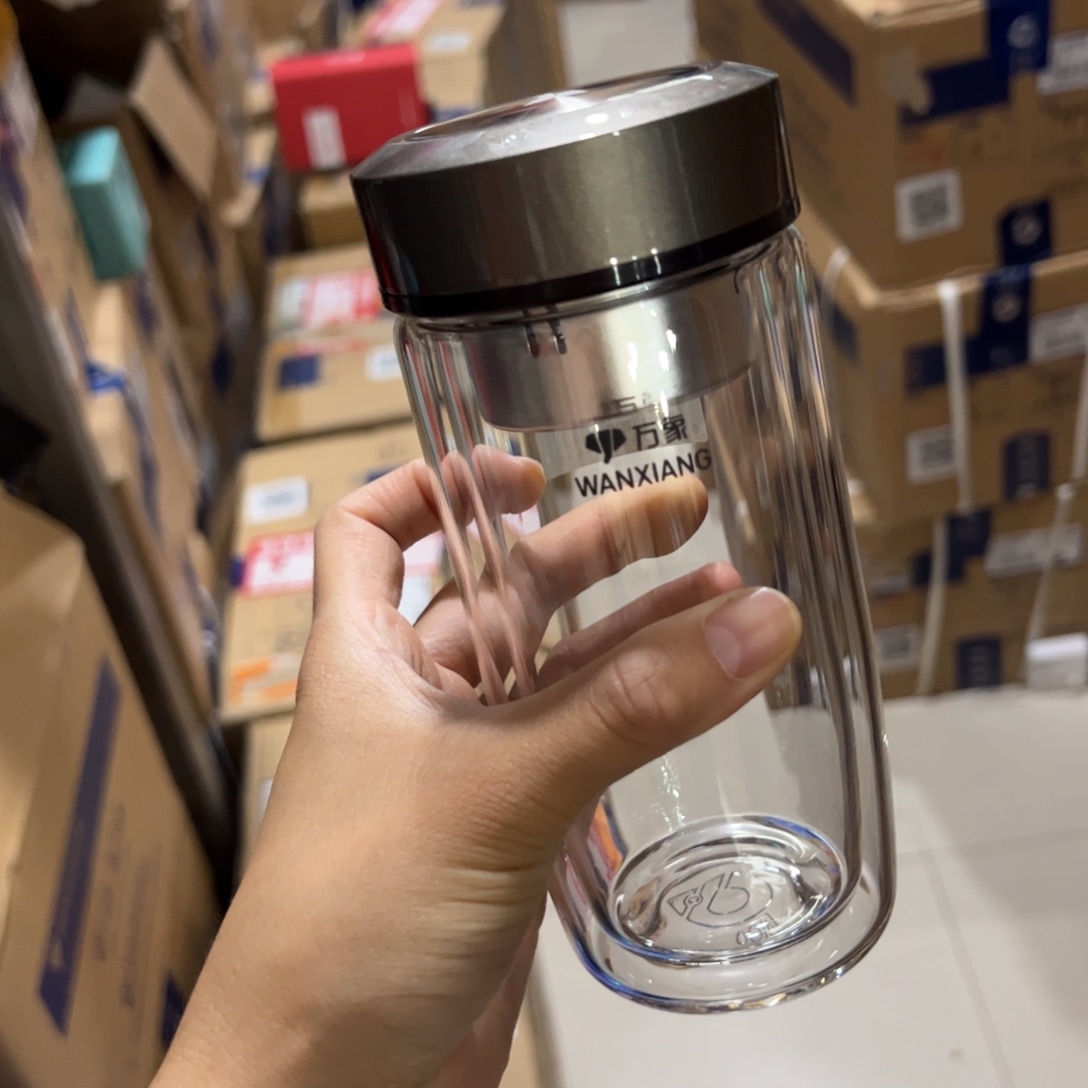 万象时空知了v406玻璃杯360玻璃杯➕杯套➕除垢剂