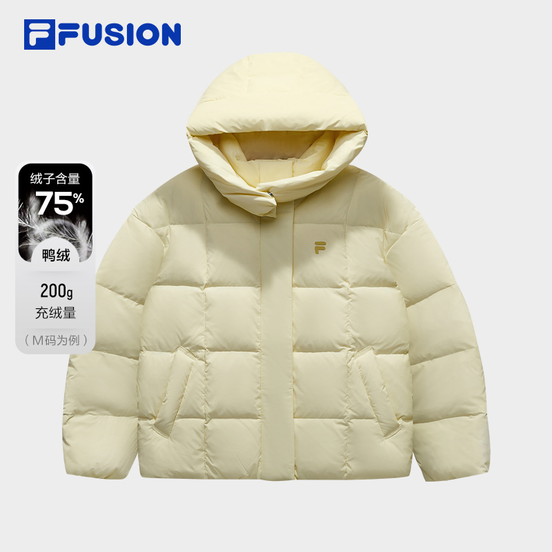 FILA FUSION斐乐潮牌羽绒服女25冬新款宽松保暖外套T11W547904F