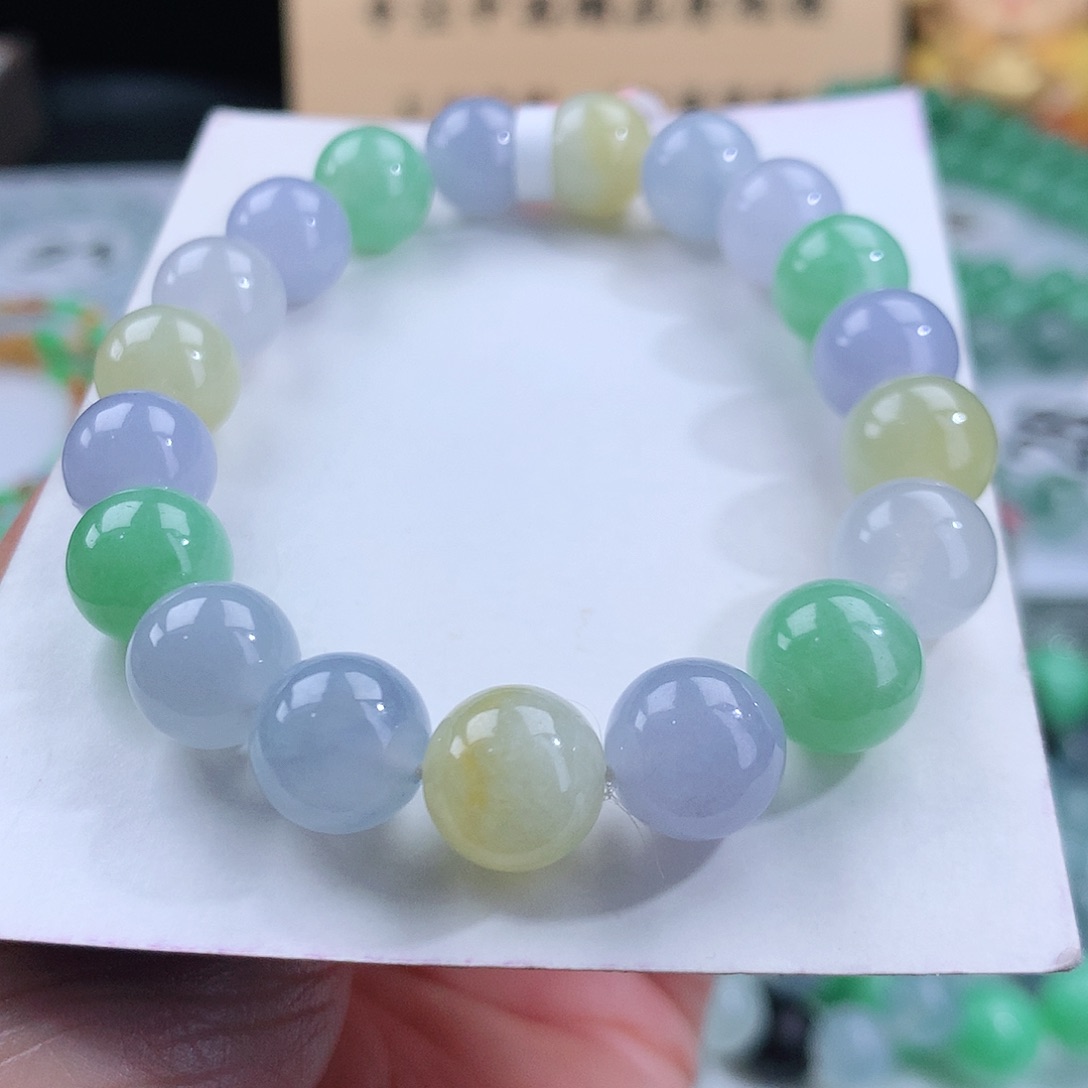 翡翠手链未镶嵌卡10mm