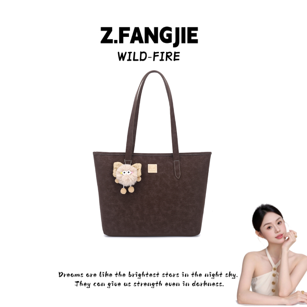 【 阿芳专属】BOKKUROEH经典棕色单肩包轻奢简约拉链休闲女包