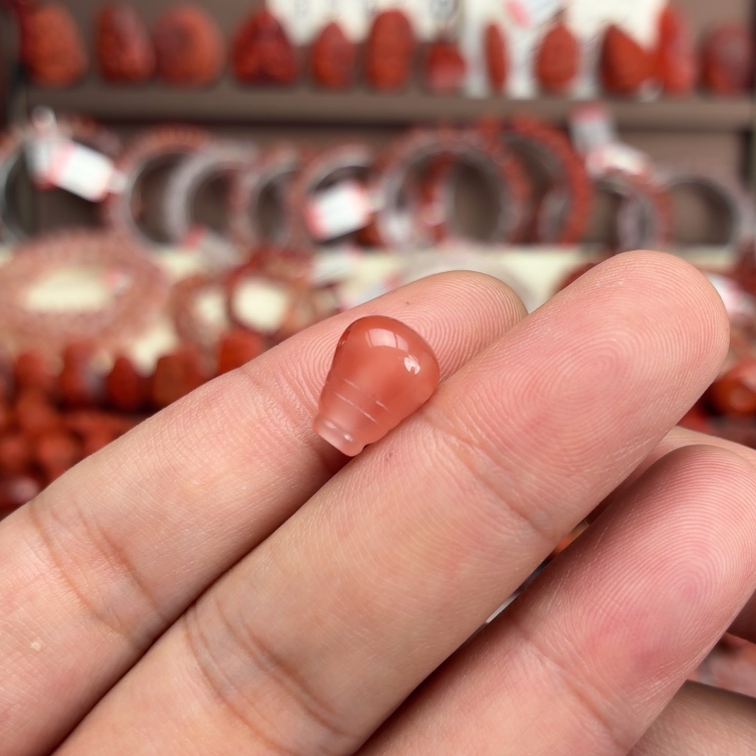 南红玛瑙未镶嵌颈饰三通9+