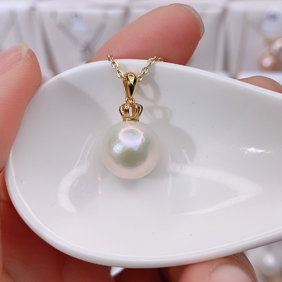 颈饰银S925镶嵌淡水珍珠