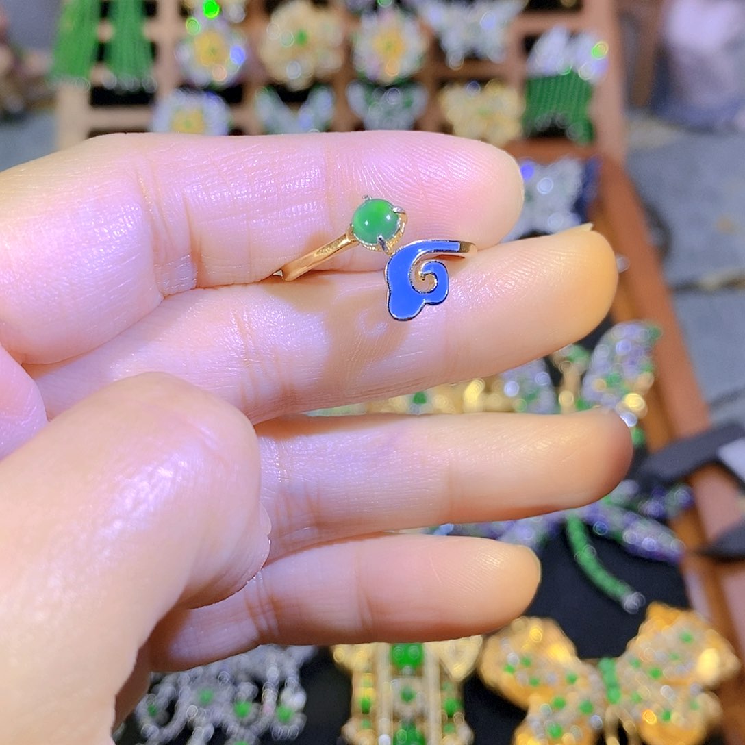 吊坠(不含链)银S925镶嵌翡翠