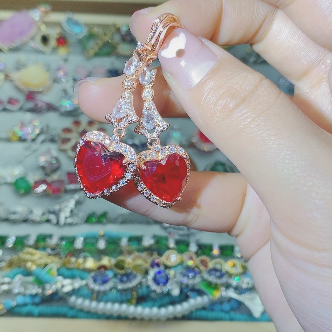 【闪购商品】托帕石耳饰银S925镶嵌