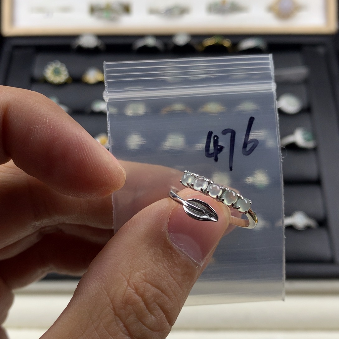 愿***@翡翠银S925镀金镶嵌戒指476