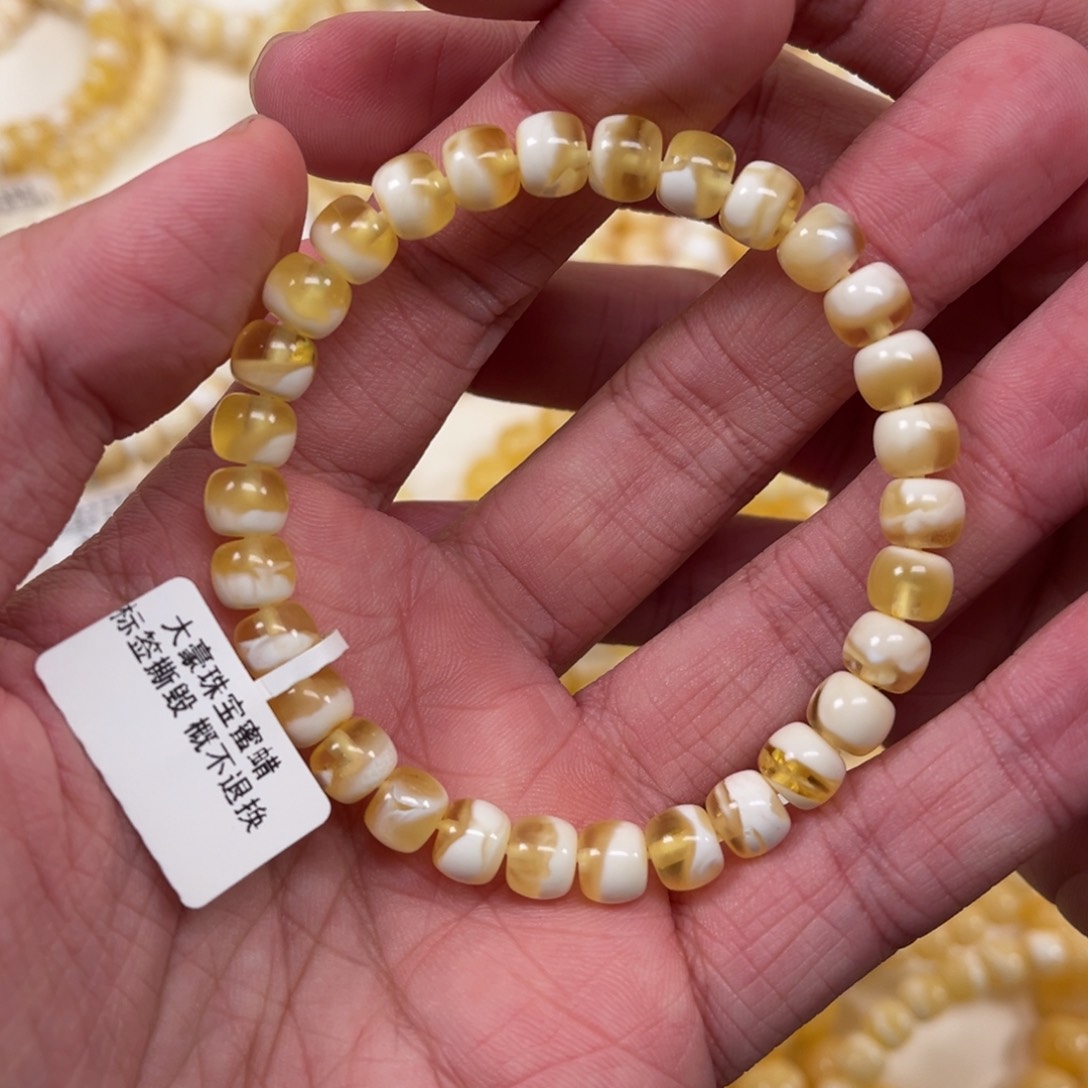 蜜蜡手串未镶嵌蜜蜡手串7.5