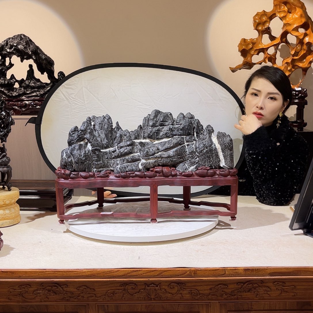 品***味灵璧石摆件，高，38。 宽，56