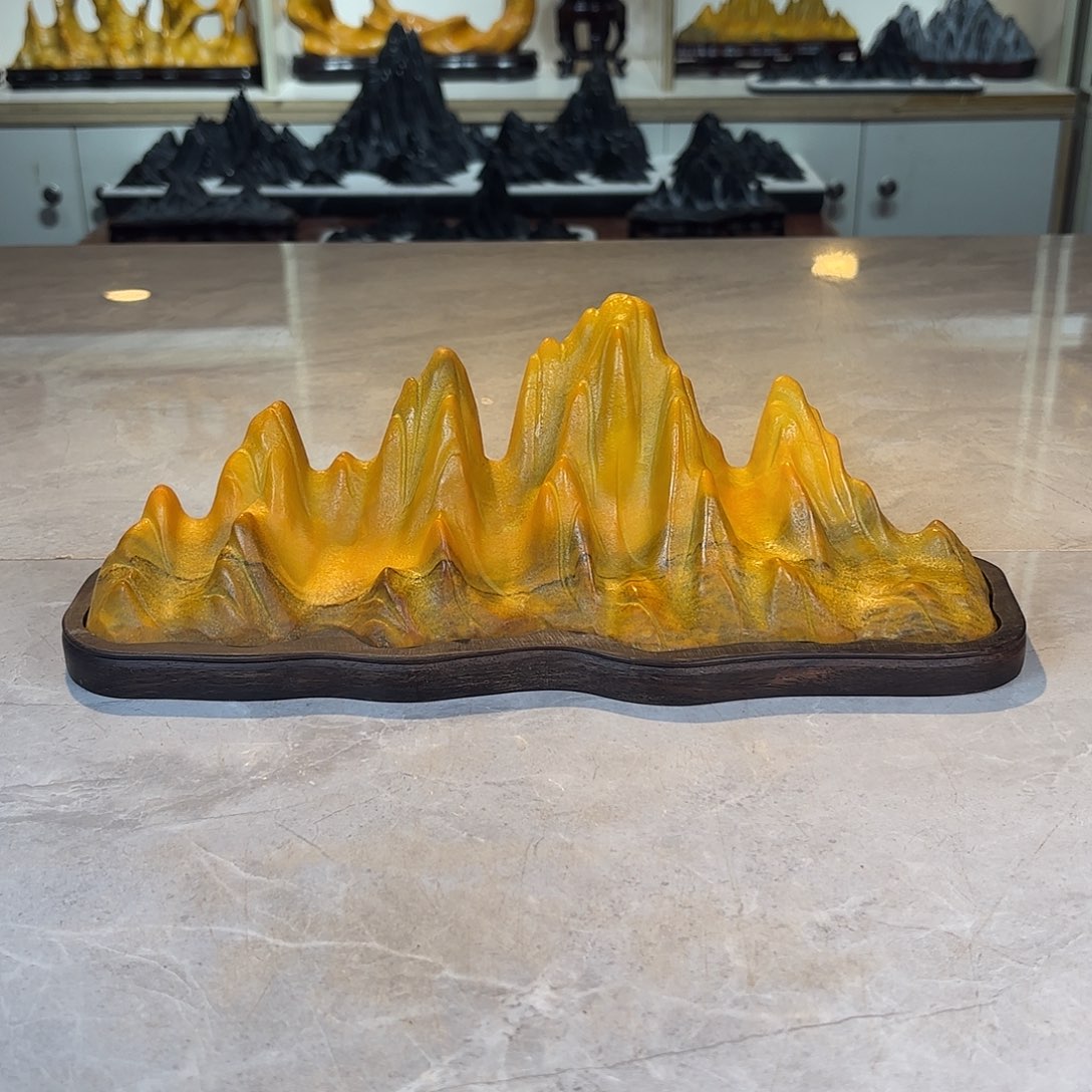 照***方陶灵璧石手工雕刻奇石摆件