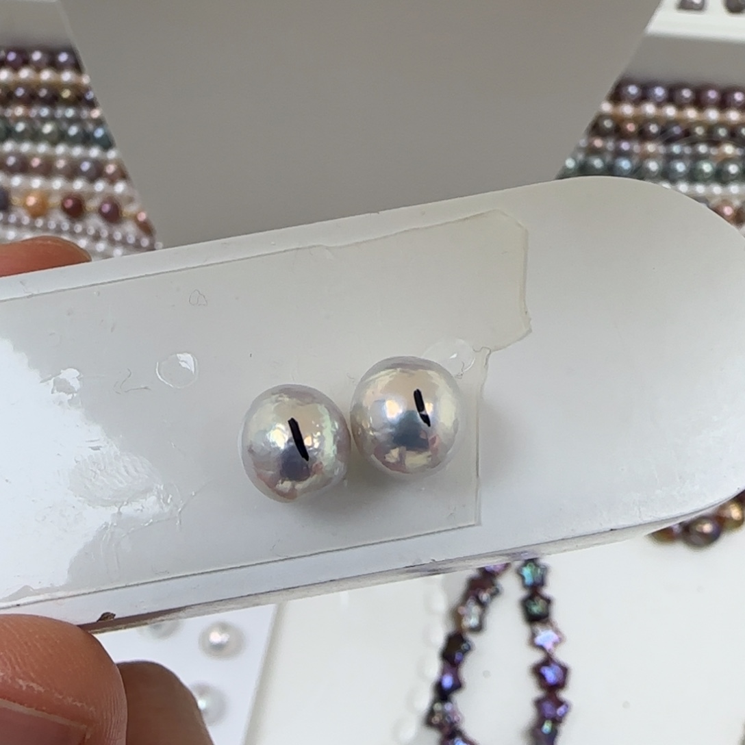 じ****耳饰淡水珍珠银S925镶嵌