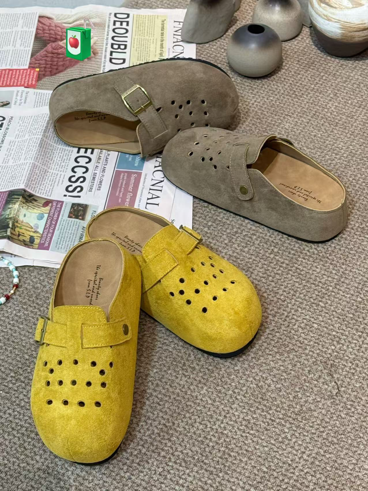 （花花服饰）25117勃肯鞋翻毛皮