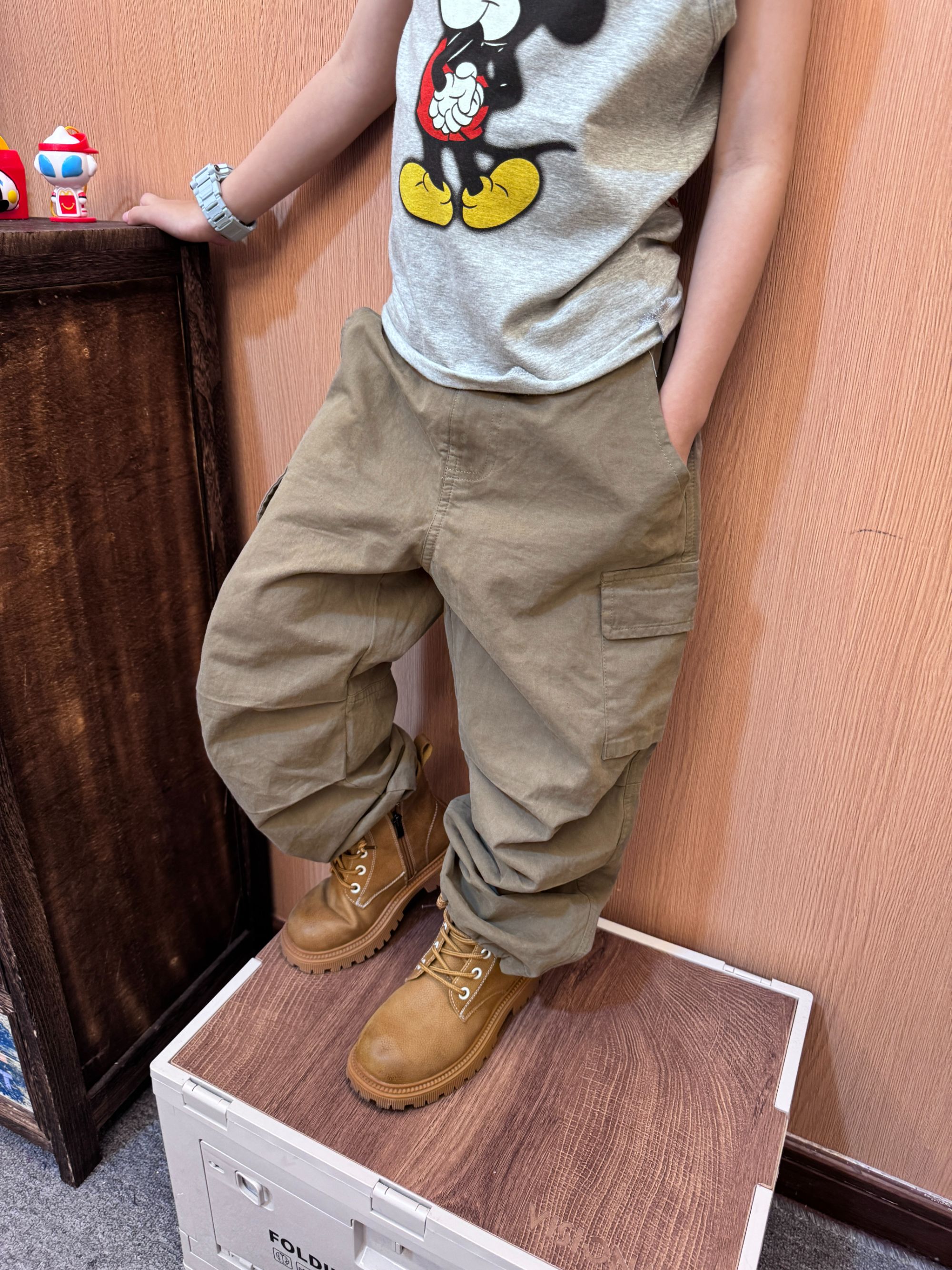 令佳潮牌夏季儿童洋气百搭帅气宽松工休闲装裤短裤宝宝2778