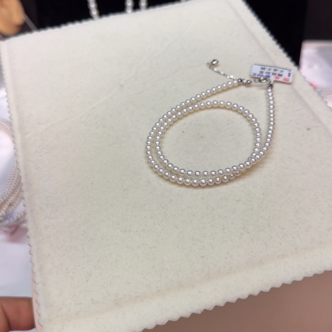 【闪购商品】淡水珍珠项链银S925镶嵌