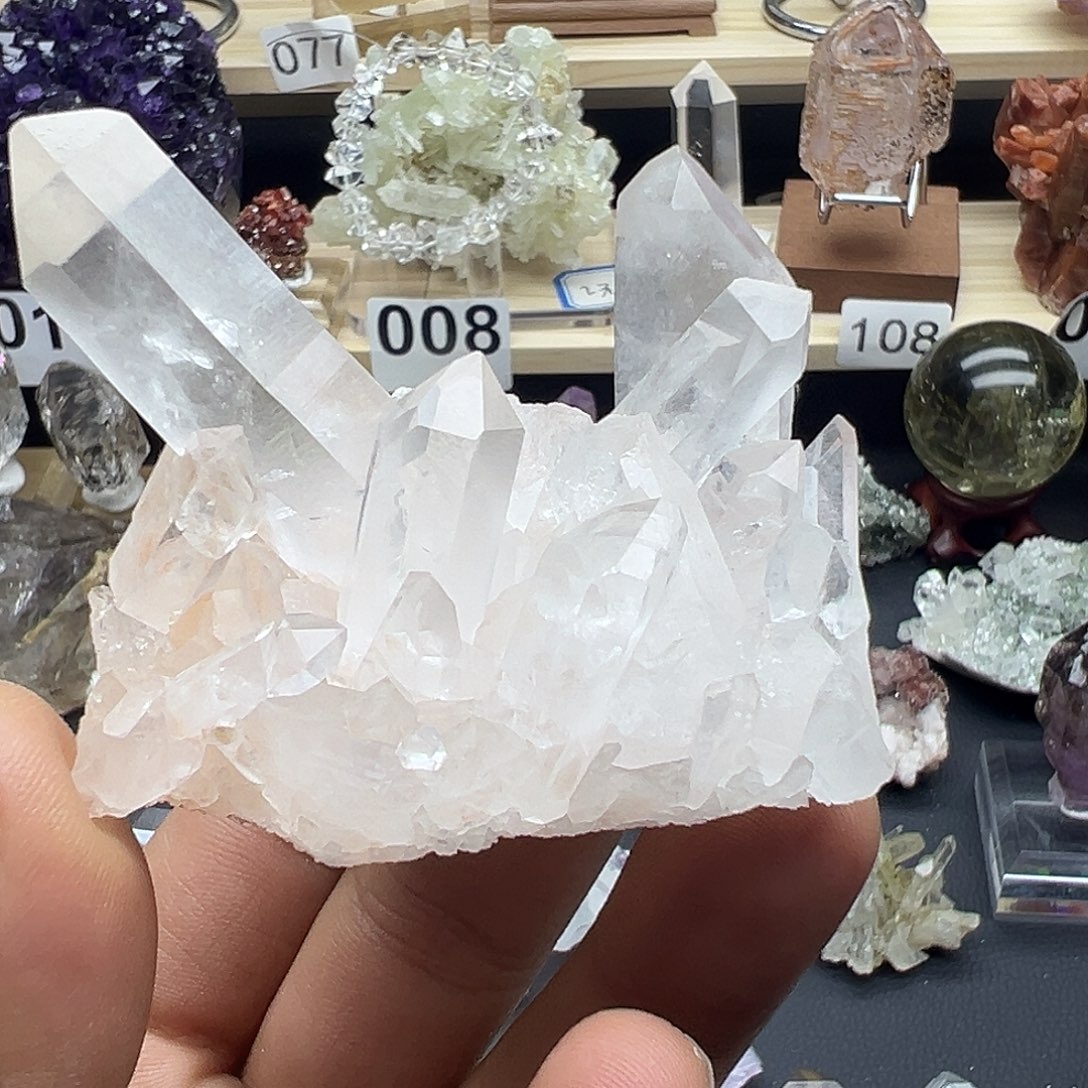 石材来*马达加斯加水晶簇家具摆件