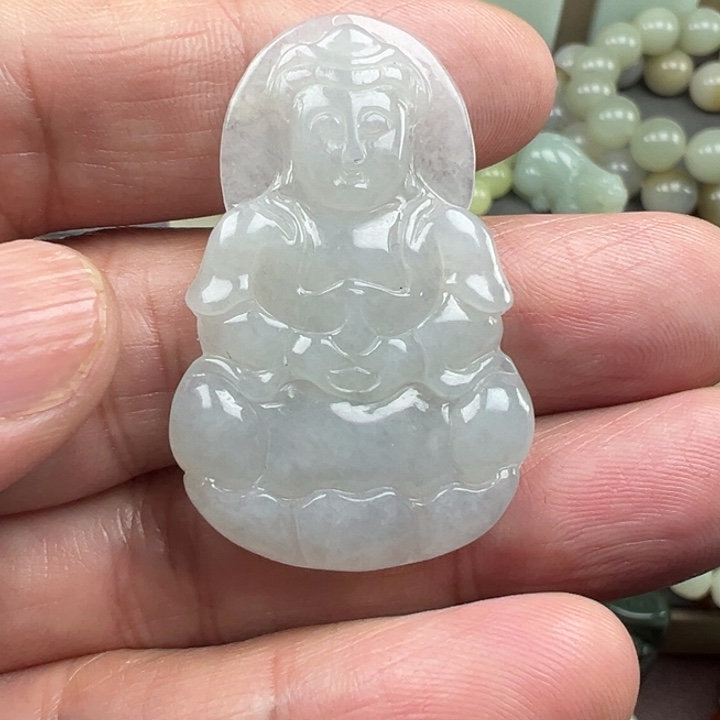 翡翠未镶嵌挂件观音挂件