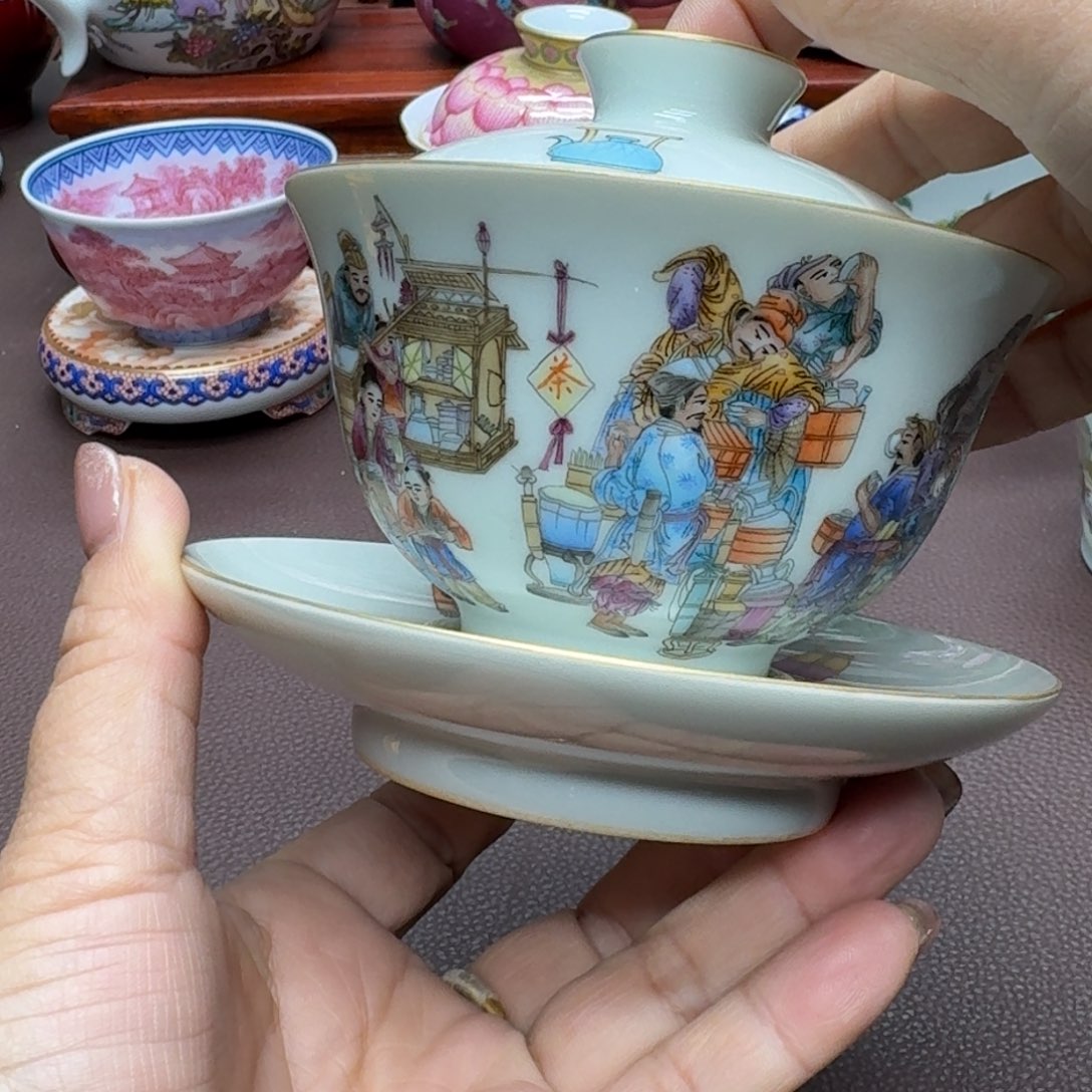 瓷片景德镇仿古手工制作精品展示